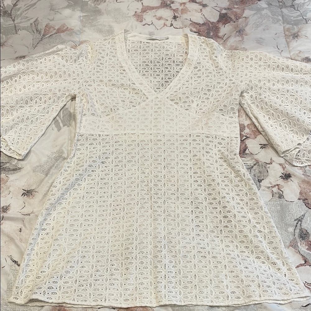 Anne Fontaine White Ruffled dress